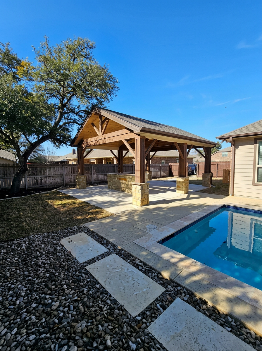 Pavilion & Paver Walkway